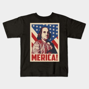 Benjamin Franklin Pop Art Style Kids T-Shirt